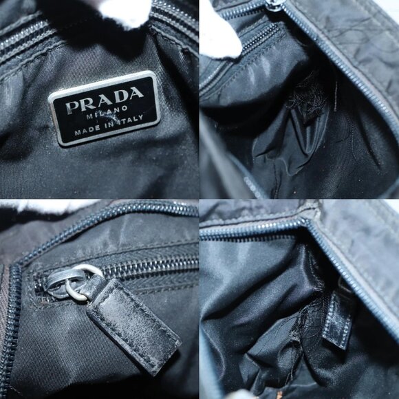 PRADA Shoulder Bag Nylon Black Silver Auth 92858 - Picture 14 of 15